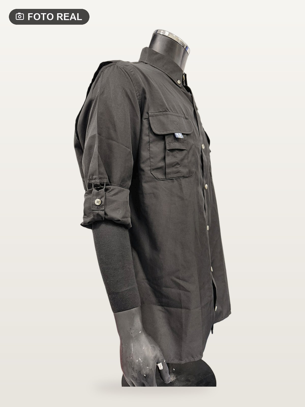 Camisa Táctica Convertible Negro vista 2