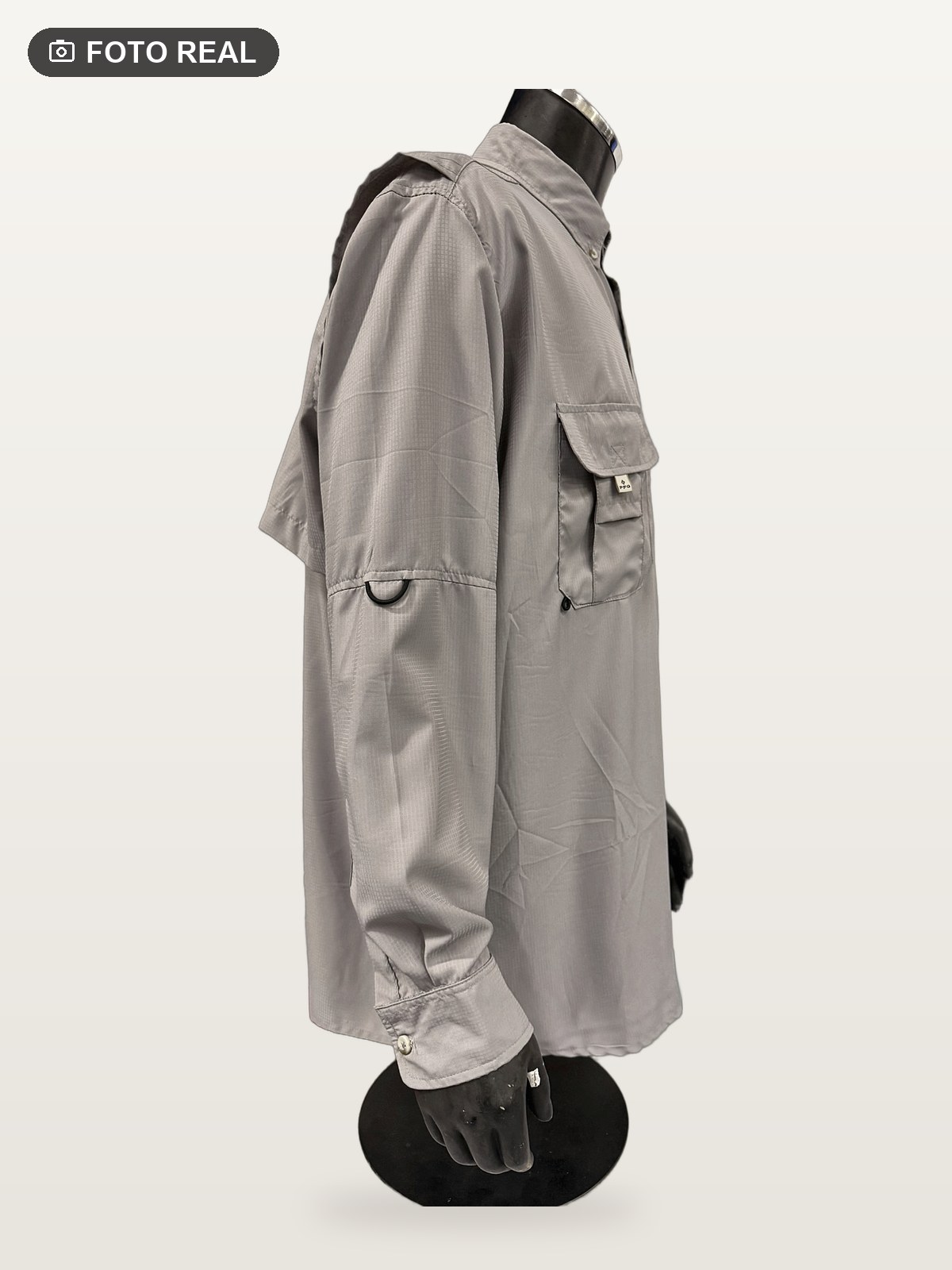 Camisa Táctica Convertible Gris vista 3