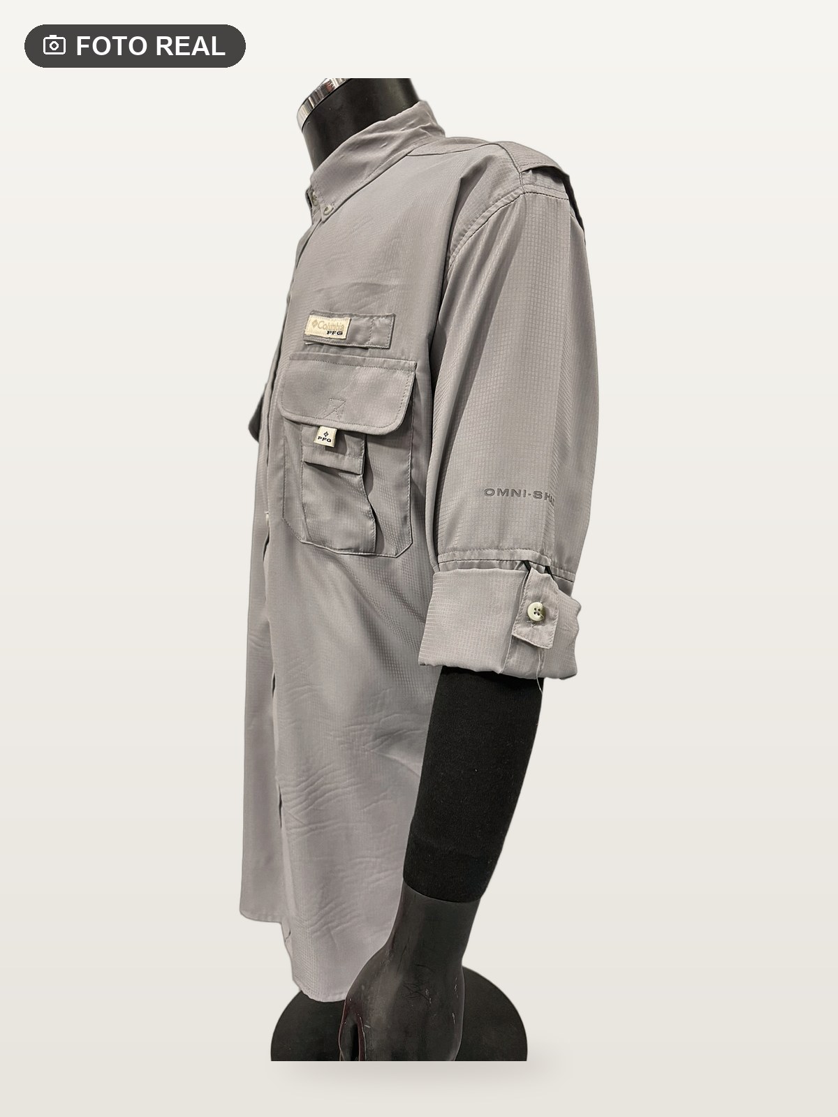 Camisa Táctica Convertible Gris vista 2