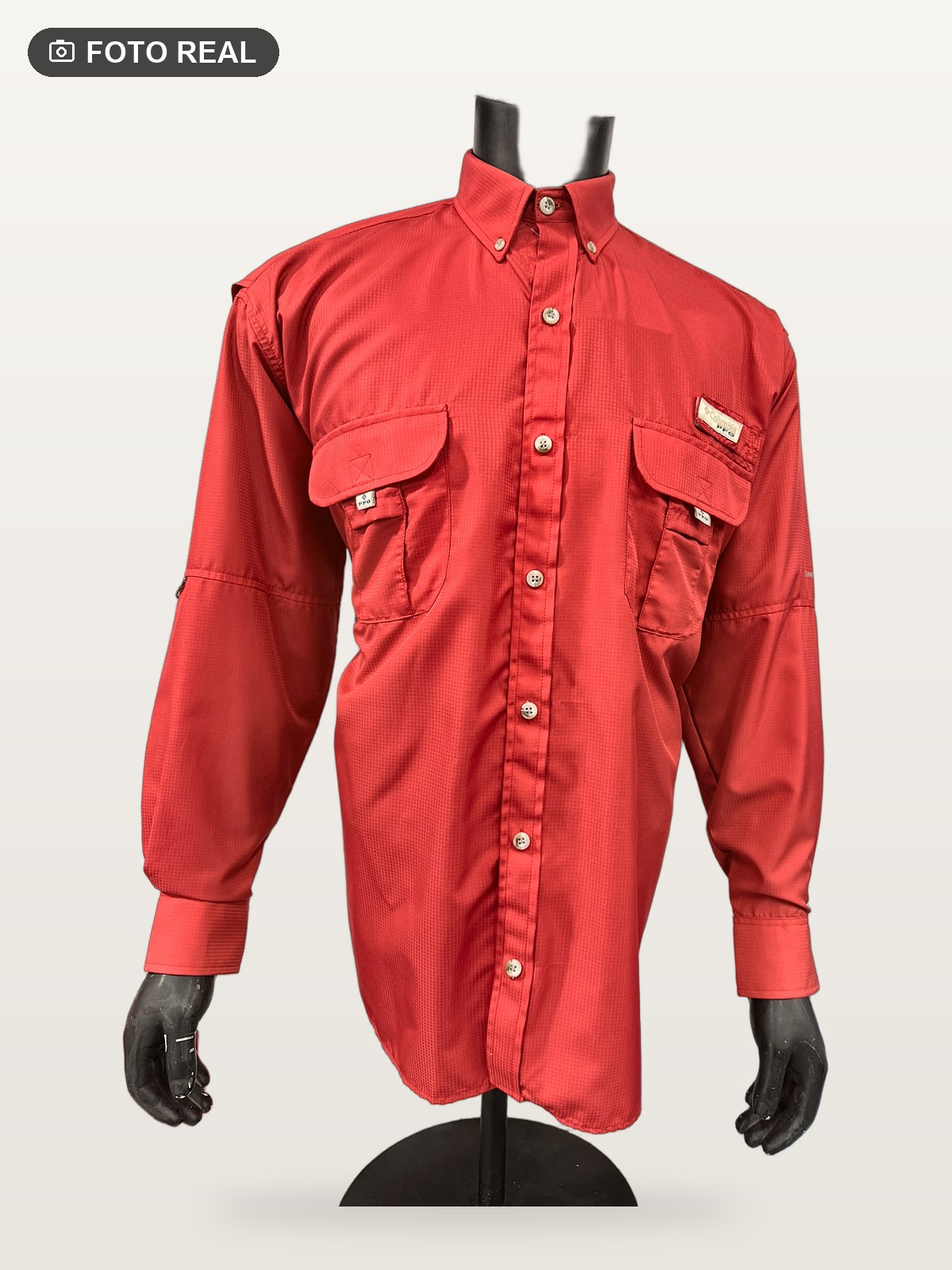 Camisa Táctica Convertible color Rojo, foto real