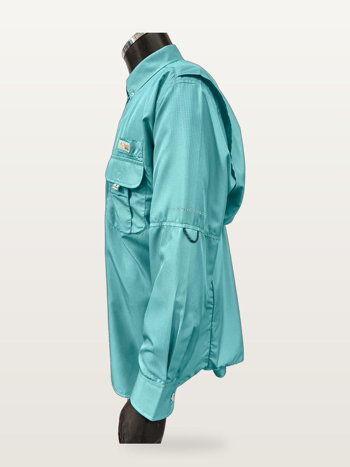 Camisa Táctica Convertible Celeste Aqua vista 3