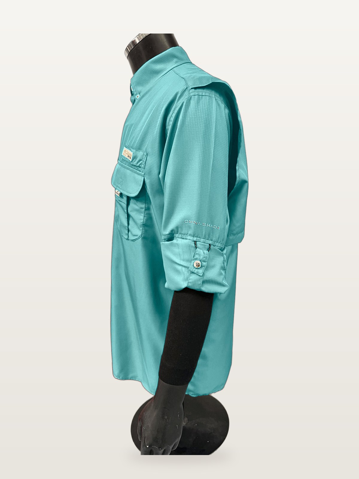 Camisa Táctica Convertible Celeste Aqua vista 2