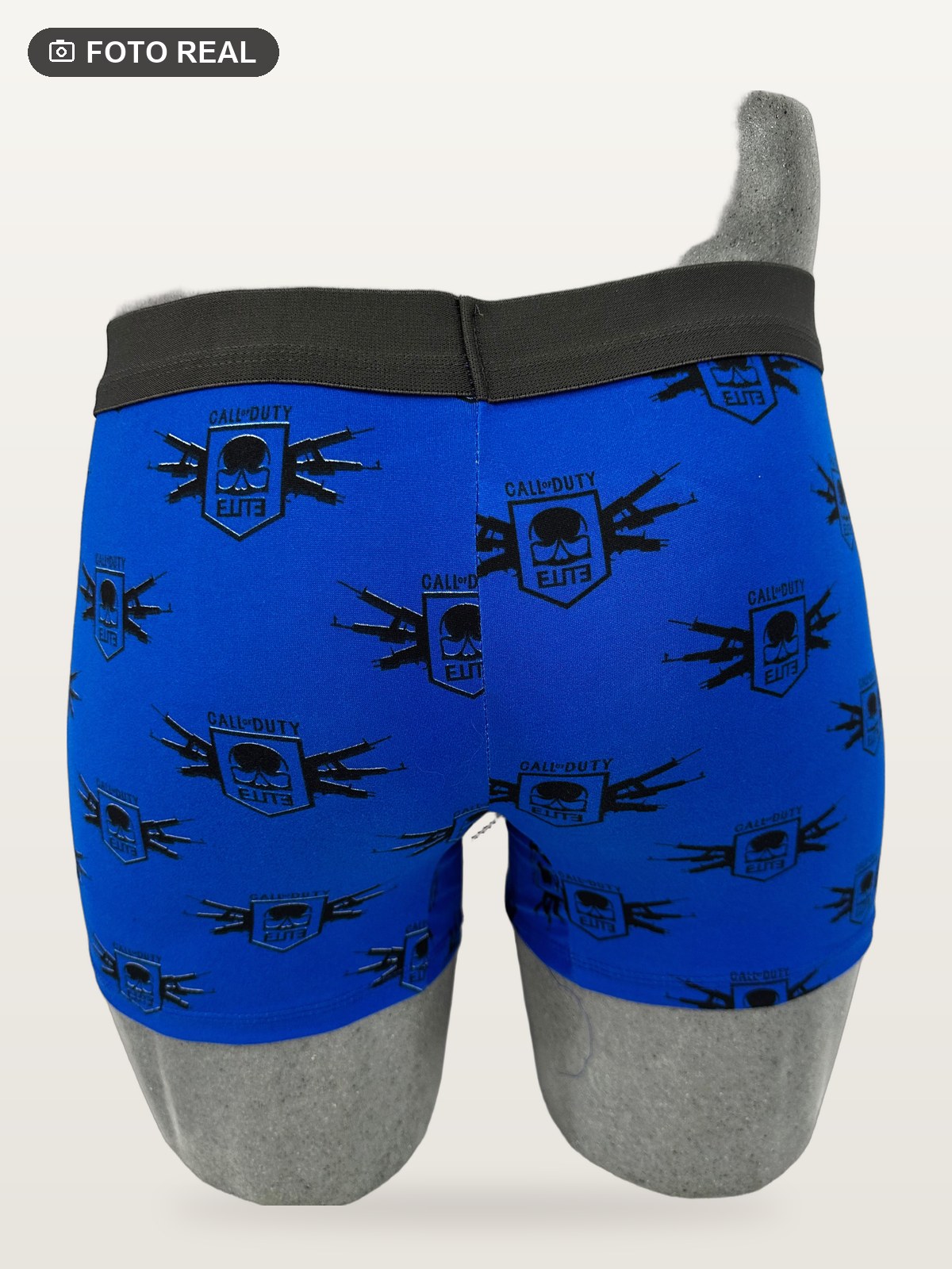 Boxer Brief Talla Grande Calavera Militar Azul Rey vista 2