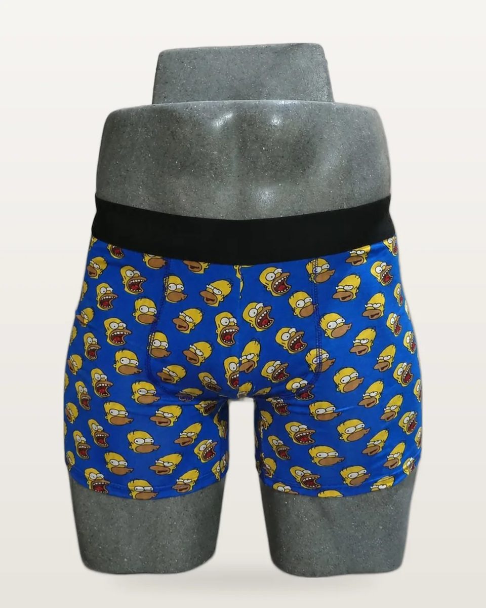 Boxer Brief Barately color Homero Fondo Azul, foto real