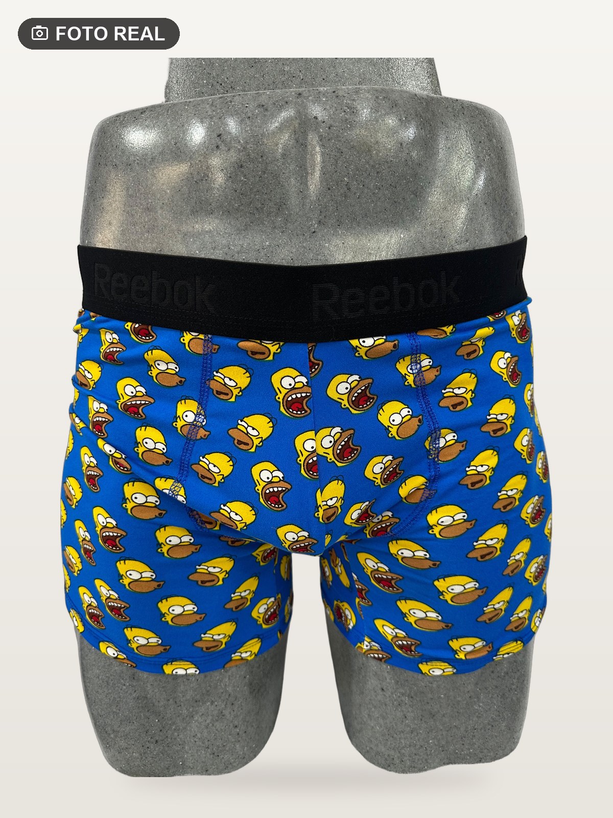 Boxer Brief Talla Grande color Homero Fondo Azul, foto real