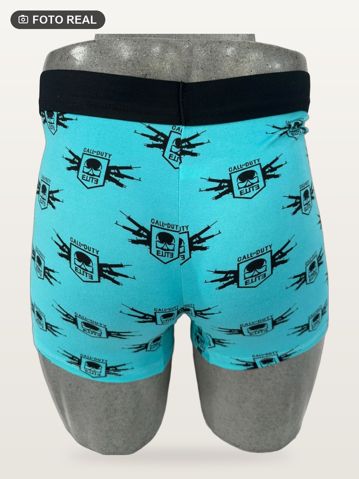 Boxer Brief Talla Grande Calavera Militar Celeste vista 2