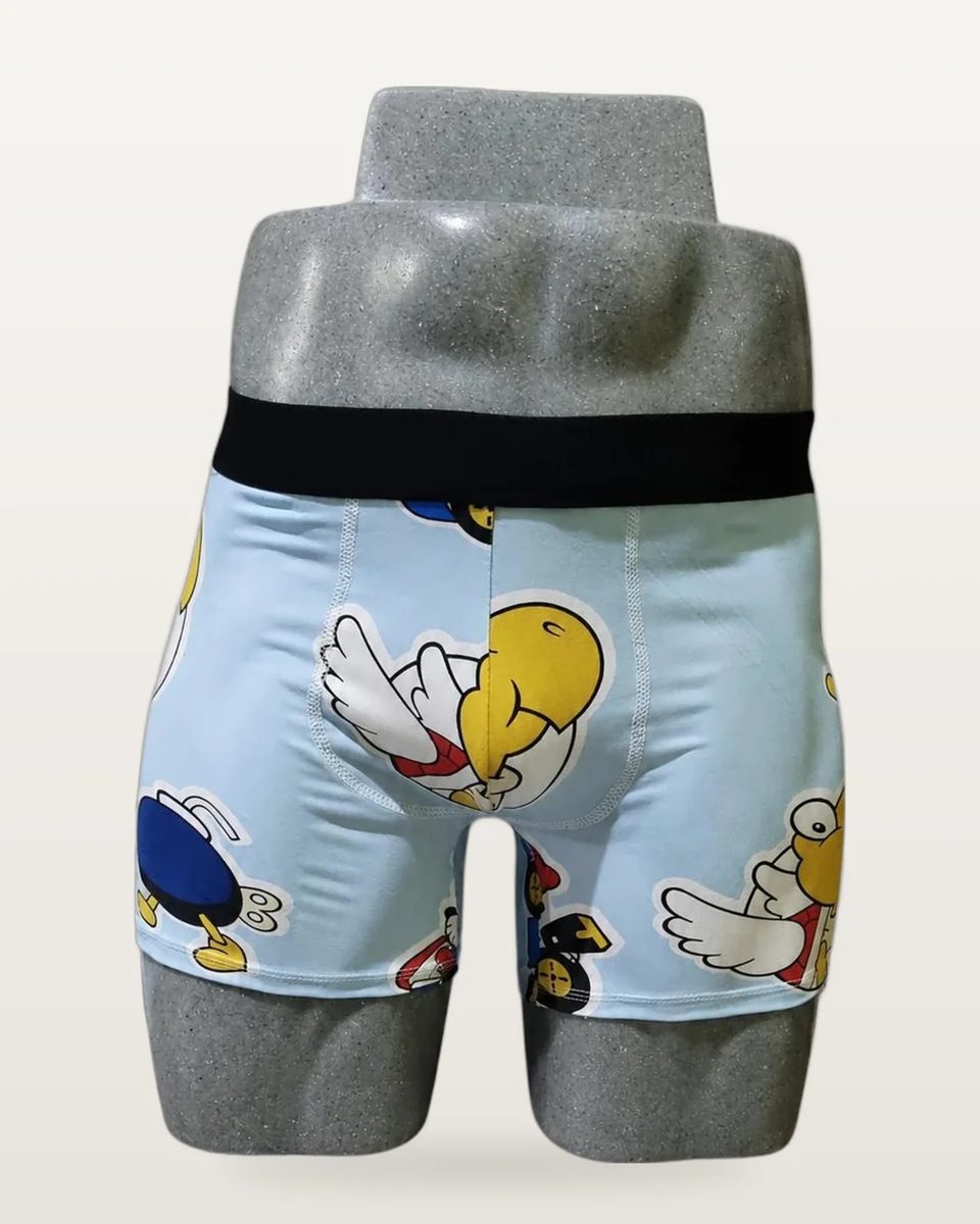 Boxer Brief Barately color Personajes Animados Celeste, foto real