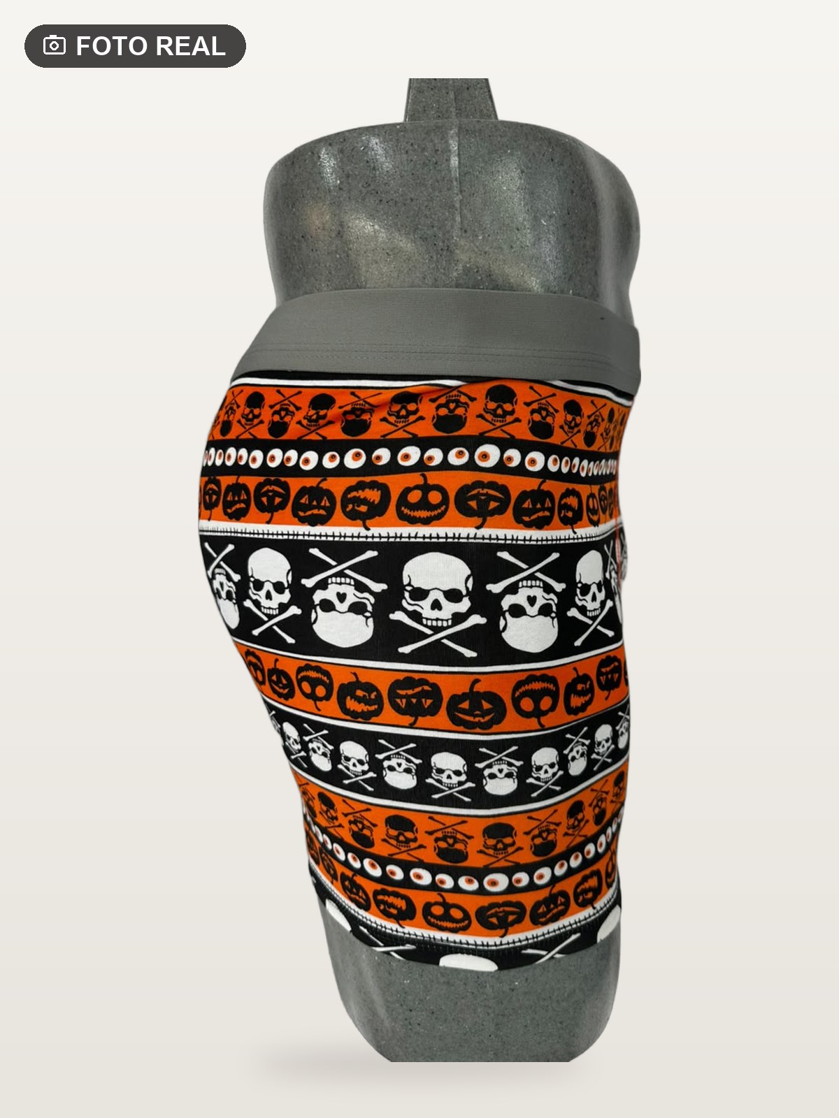 Boxer Brief Talla Grande Calaveras Halloween Naranja vista 3