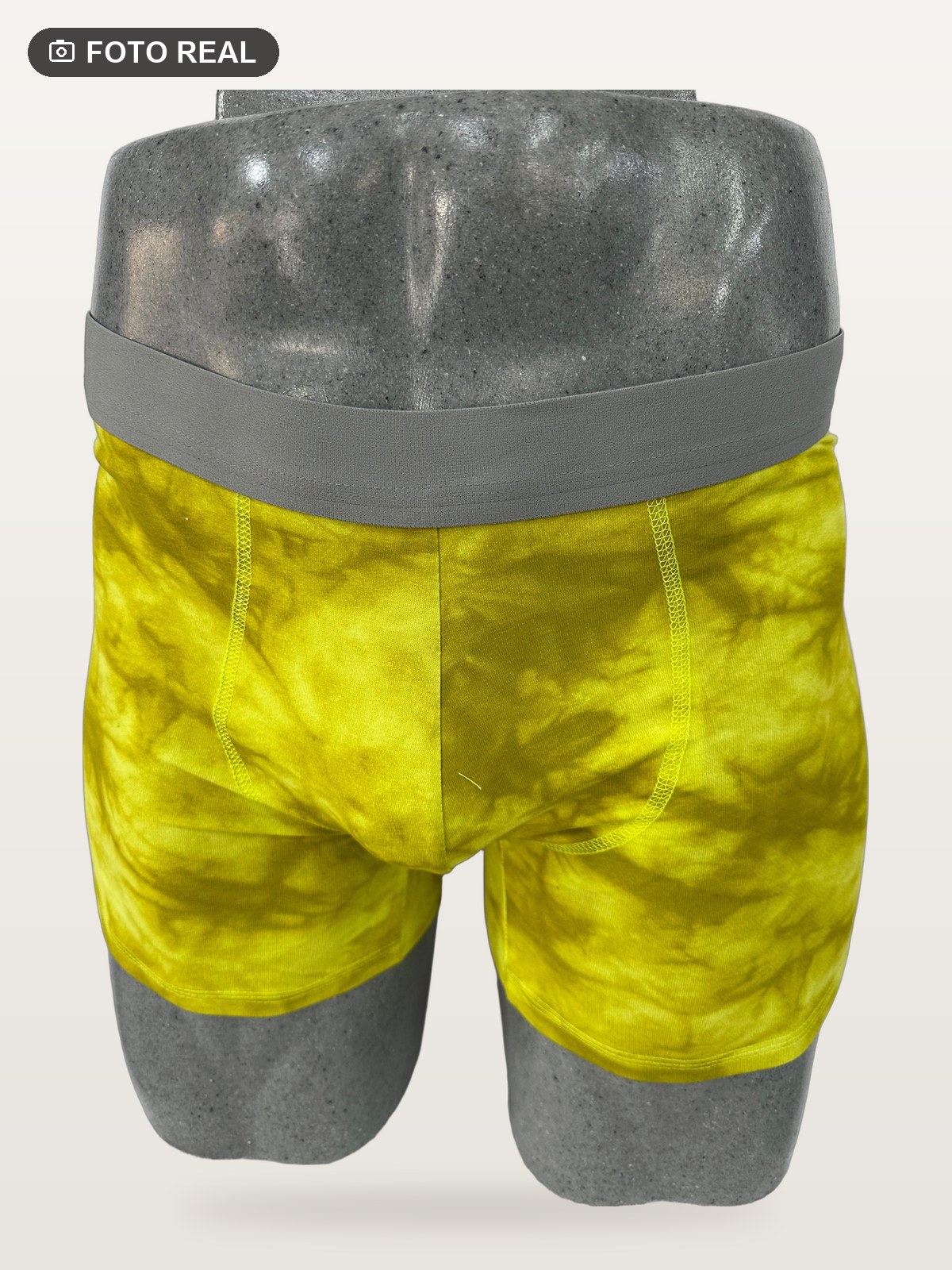 Boxer Brief Talla Grande color Tie-Dye Amarillo, foto real