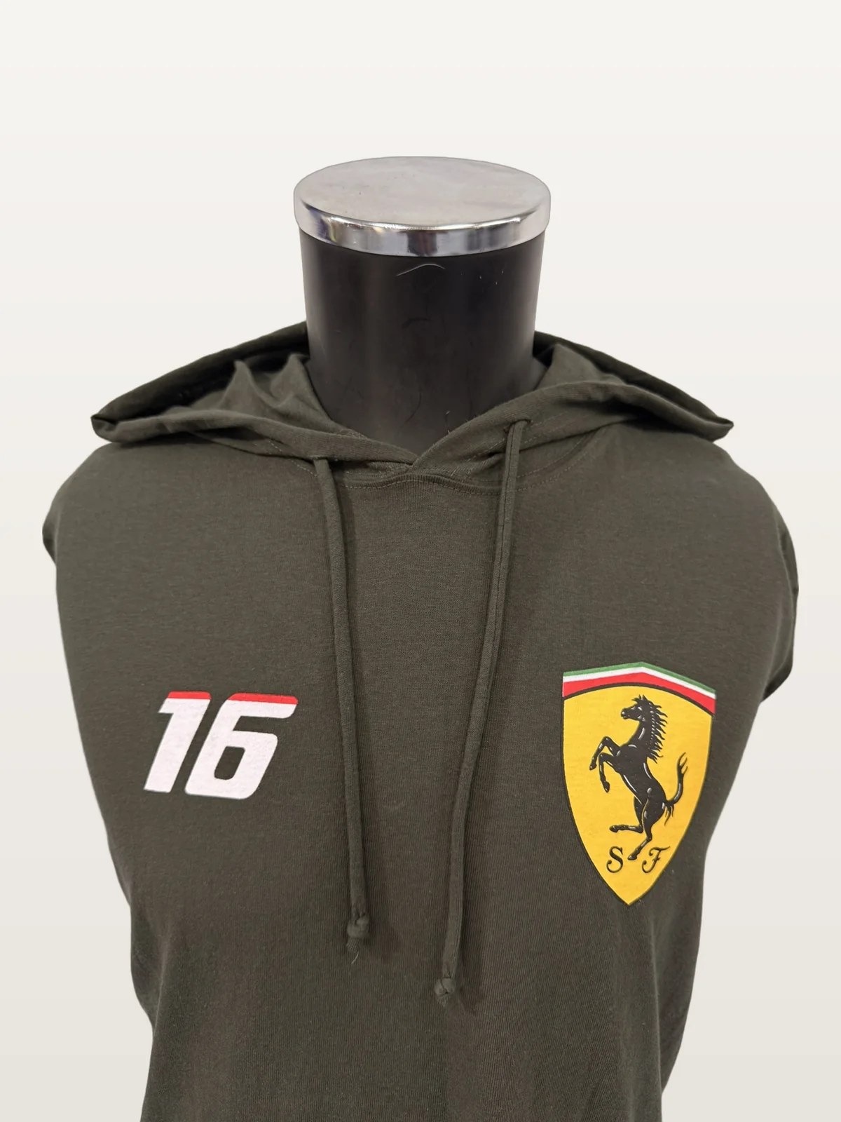 Sudadera Con Capucha De Autos color Verde Militar, foto real