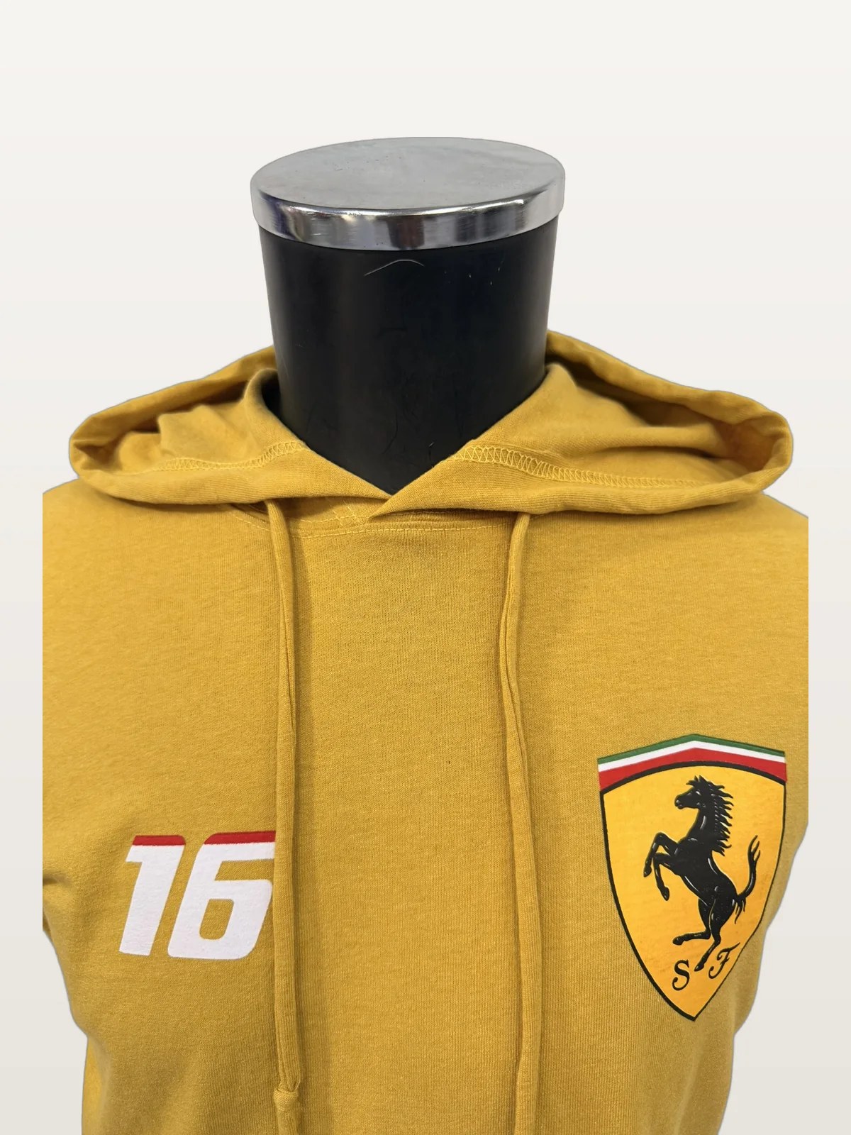 Sudadera Con Capucha De Autos color Mostaza, foto real