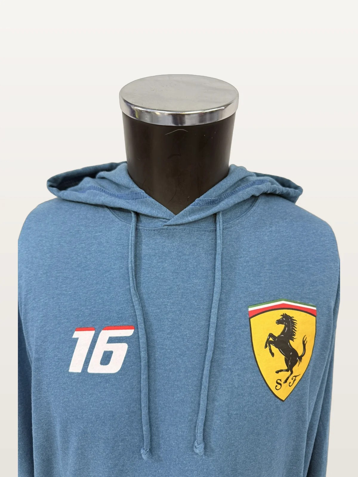Sudadera Con Capucha De Autos color Celeste Jaspeado, foto real