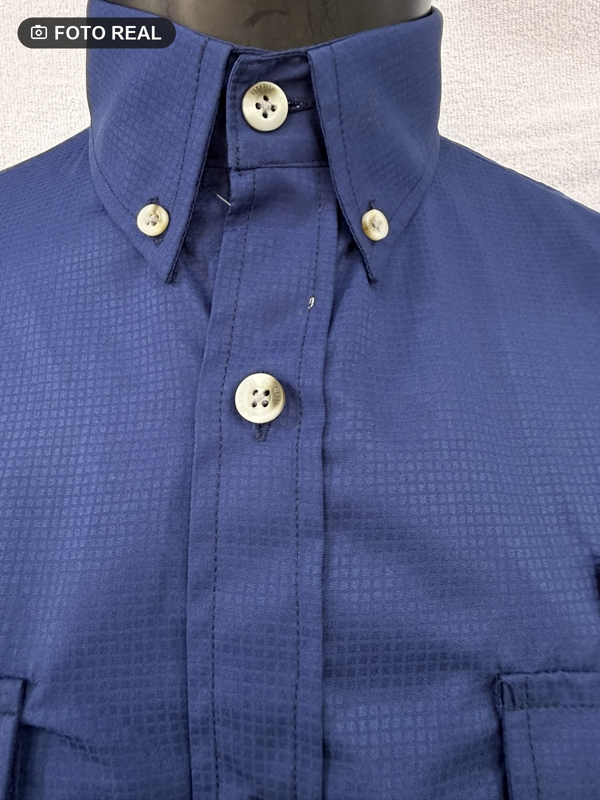Camisa Táctica Manga Corta Azul Marino vista 4