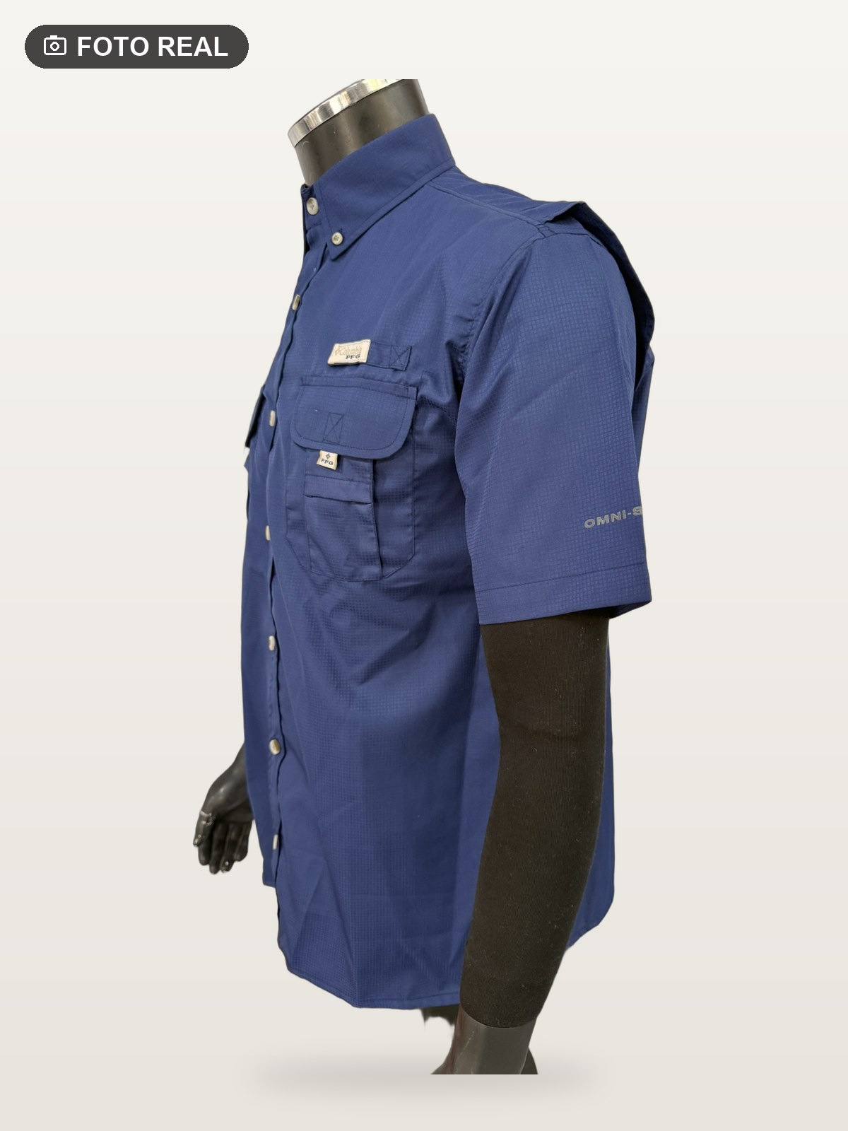 Camisa Táctica Manga Corta Azul Marino vista 2