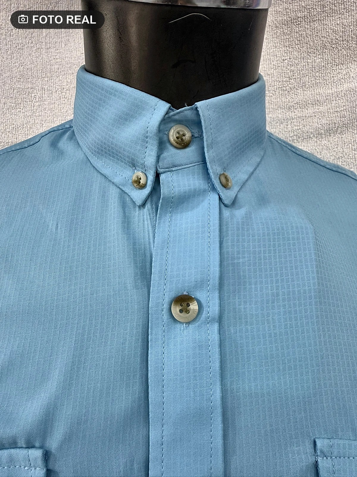 Camisa Táctica Manga Corta Talla Grande Celeste vista 5