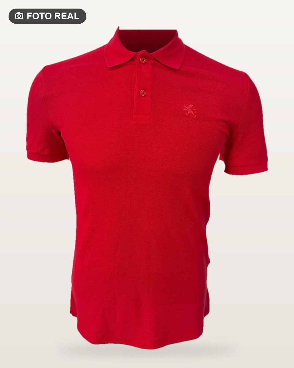 Polo Piqué Manga Corta color Rojo, foto real