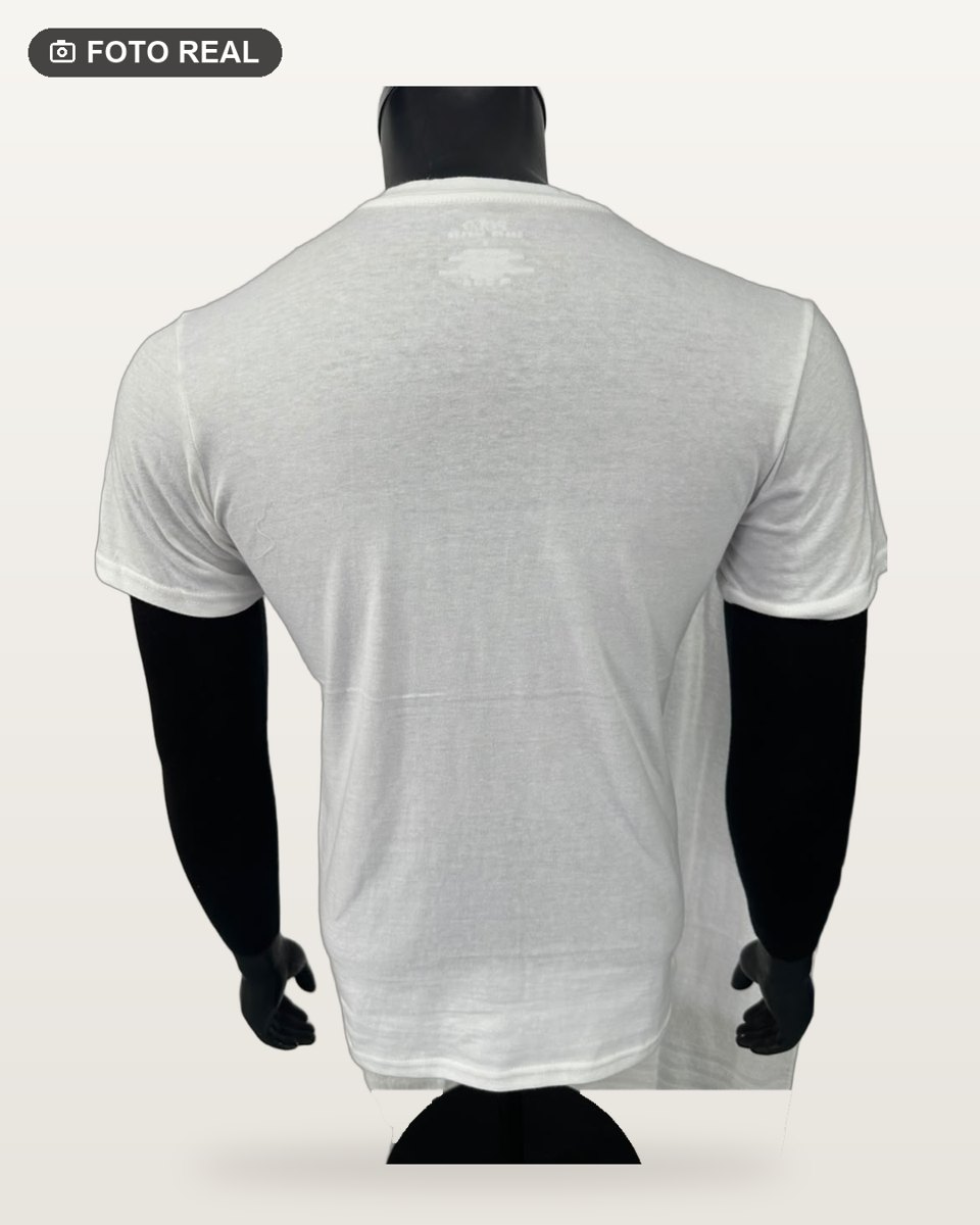 Playera Polo Cuello Chino Blanco vista 2