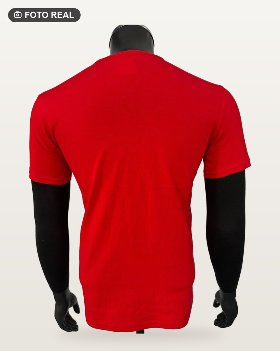 Playera Polo Cuello Chino Rojo vista 3