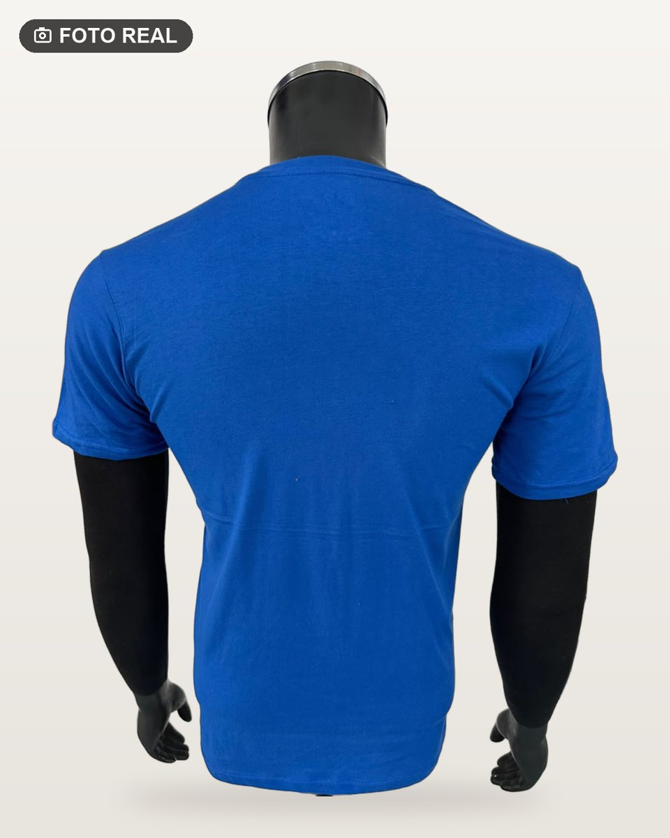 Playera Polo Cuello Chino Azul Royal vista 2